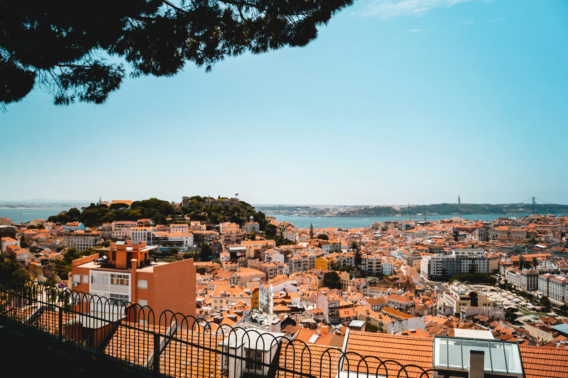 Terracotta rooftops of Lisbon, Portugal
